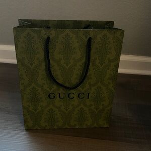 Gucci Olive Green Patterned Tote